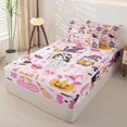 thumbnail image 2 of Manfei Halloween Ghost Print Zipper Queen Comforter Set with Fitted Sheet and 2 Pillowcases,Ghost And Pumpkin Zipper Bedding Set,Pink Reversible,4-Piece, 2 of 7