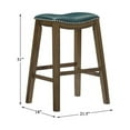 thumbnail image 6 of Homelegance 29" Pub Height Wooden Bar Stool Saddle Seat Barstool, Green Brown, 6 of 7