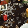 thumbnail image 3 of Black Snowflake Let It Snow Winter Table Runner, Seasonal Christmas Kitchen Dining Table Decoration for Home Party Decor 13x72 Inch, 3 of 6