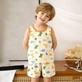 thumbnail image 6 of Amidoa Toddler Girls 2 Piece Outfits Summer Clothes Cute Graphic Tank Top and Casual Shorts Kids Clothing Sets Yellow Size 3T, 6 of 6
