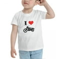 thumbnail image 3 of I Heart Love Dirt Bike Cute Toddler T-Shirts for Boys Girls (White, 3T), 3 of 5