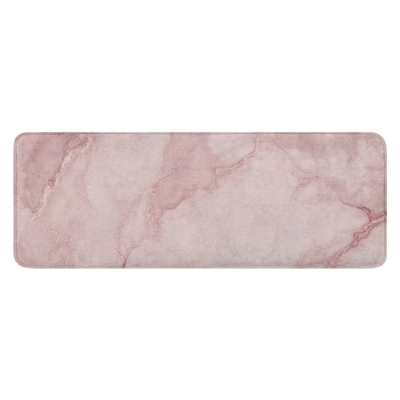 Pink Marble Pattern Kitchen Rug Mat,Kitchen Runner Rugs Non Skid Washable,Decorative Kitchen Floor Mats for Kitchen,Sink,Laundry,17"x47.2"