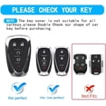 thumbnail image 2 of Key Fob Cover Compatible with Chevrolet Equinox Malibu Camaro Traverse Blazer Cruze Volt Bolt Sonic Trax Tahoe Keychain Case Holder Protector,Red, 2 of 7