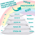 thumbnail image 3 of Kinder Fluff Kids Pillows, 2-Pack, Ages 4+, Soft Hypoallergenic Down Alternative Fill, 300TC Cotton, 14x20 in, Pink, 3 of 9