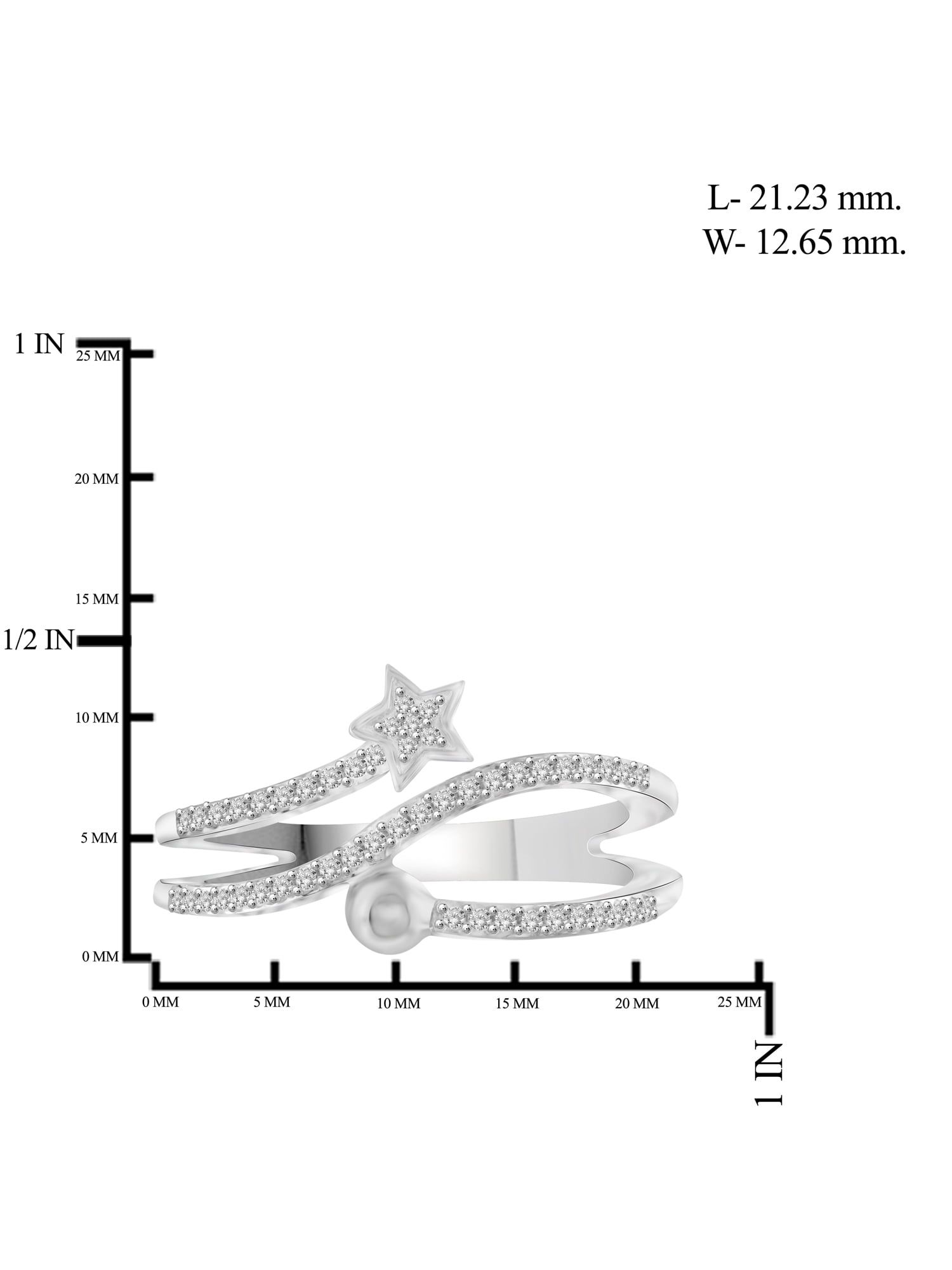 JewelersClub Stackable Diamond Rings for Women – 1/4 Carat White Diamond Ring Jewelry– 0.925 Sterling Silver Stackable Bands for Women –– Stackable Ring Set by JewelersClub