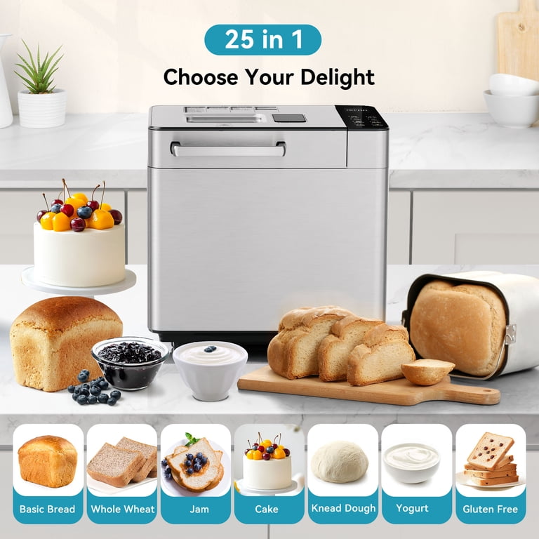 SIMZLIFE, Bread Maker, 2LB Fully Automatic with Auto Dispenser