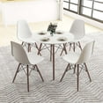 thumbnail image 4 of Costway Dining Table Set Modern 5 PCS For 4 Round Dining Room Table Set with Solid Wood Leg Brown, 4 of 10