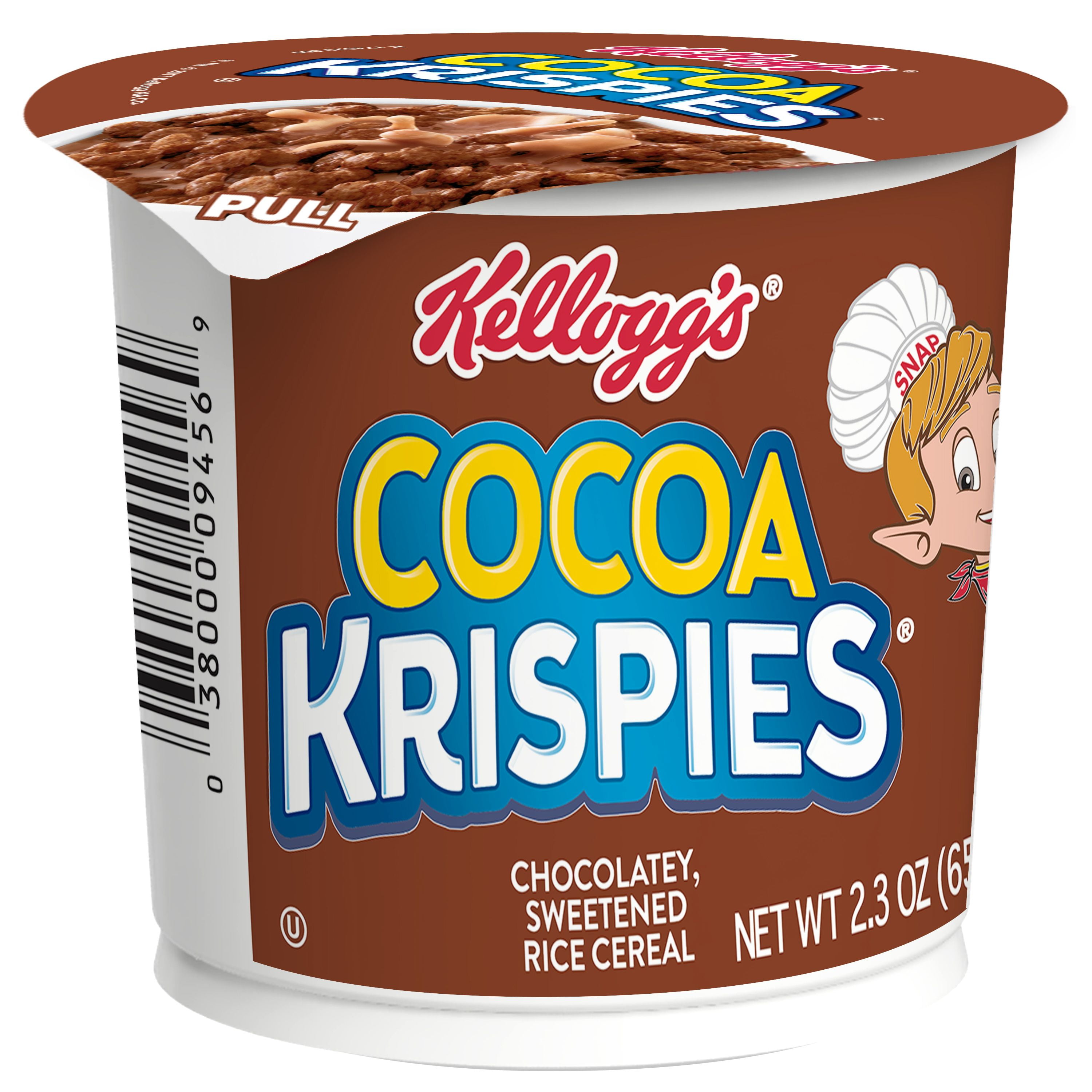 Kellogg's Cocoa Krispies Breakfast Cereal in a Cup, Snap Crackle Pop