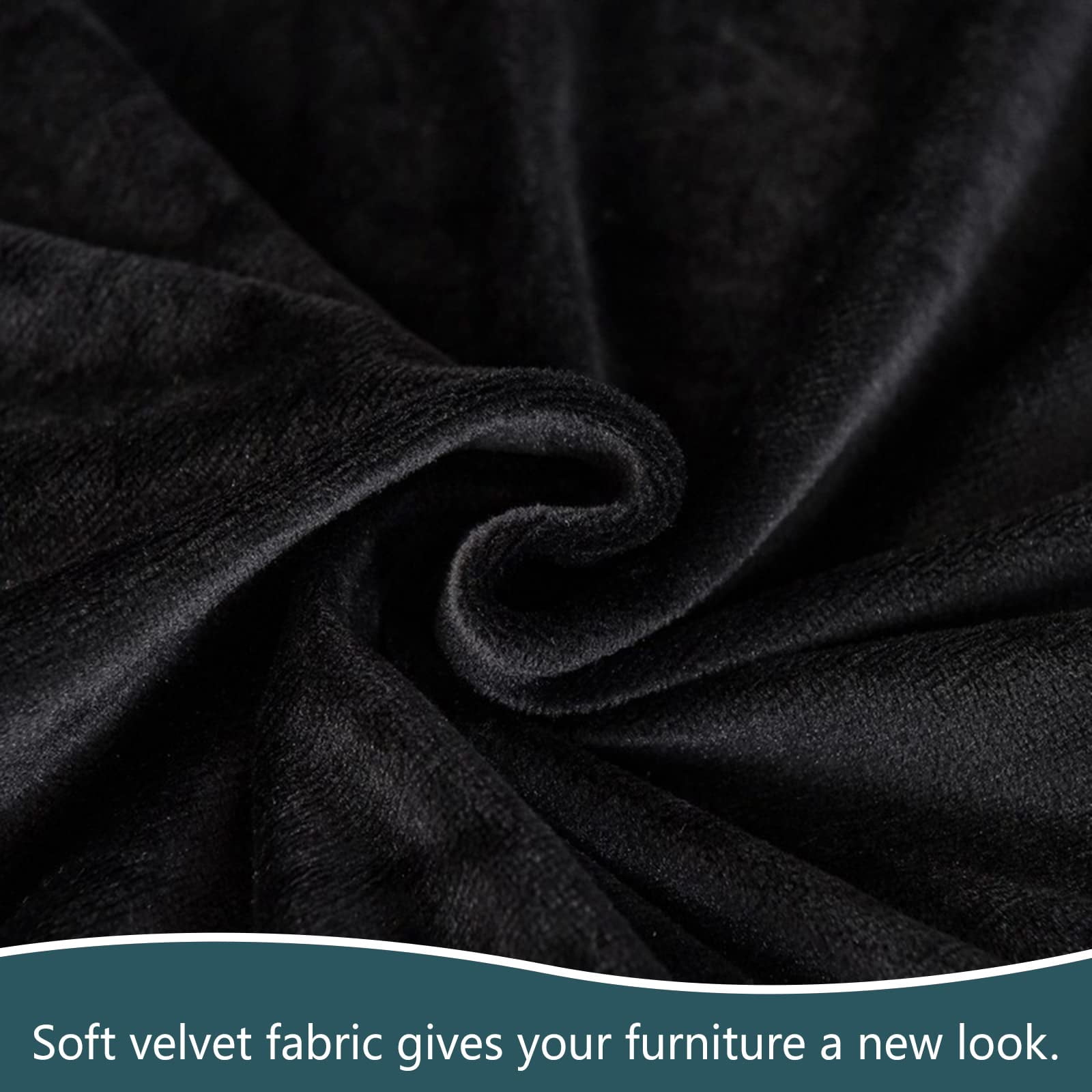 Stretch Sectional Couch Covers Velvet, L-Shaped Sofa Covers Velvet 2 Piece Soft Furniture Protector with Elastic Bottom for Dogs Cats -Light blue-4-seater + 4-Seater