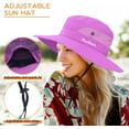 thumbnail image 4 of Sun Hats for Women Beach Hat Ponytail Hat Womens Sun Hat with UV Protection Wide Brim, 4 of 6