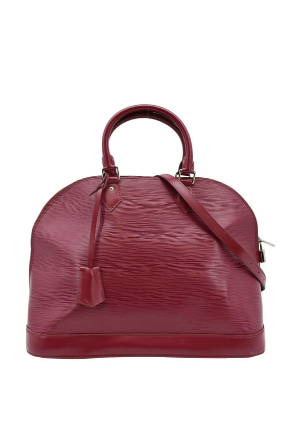 Pre-Owned LOUIS VUITTON Alma GM Epi Leather Satchel Shoulder Bag Fuchsia