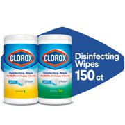 Clorox Crisp Lemon and Fresh Scent Disinfecting Wipes Value Pack, 150 ct (Package May Vary)