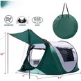 thumbnail image 2 of Pop-up Tent, 3 Person Camping Tent, Instant Portable Beach Tent, Easy Pop Up Shade Tents 2 Doors for Camping Hiking & Traveling with Carrying Bag, 2 of 7