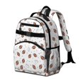 thumbnail image 2 of Football Outline White Pattern Cute School Backpack Bag for School with Padded Back and Adjustable Shoulder Straps 15.25"x11.5"x5.25", 2 of 5