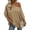 Khaki, variant on Linen Off Shoulder Top for Women Raglan Sleeve Casual Shirt Loose Fit Vacation Beach Summer Tops, Khaki S