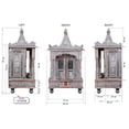 thumbnail image 5 of Oxodise Temple, Pooja Ghar, Hindu Temple, Medium Size Temple, Office Temple, Hindu Mandir, Decor for Home in USA, Handcrafted Temple, Handmade Temple, Oxidized Mandir with Doors - AtoZ India Cart, 5 of 7