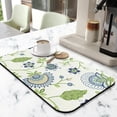 thumbnail image 2 of Sophisticated Floral Coffee Drying Mat, 19.5x12in - High Absorption Kitchen Counter Mat & Splash Guard, Perfect for Coffee Maker, Espresso Machine, Coffee Mat Enhancing Dining Room Décor, 2 of 7