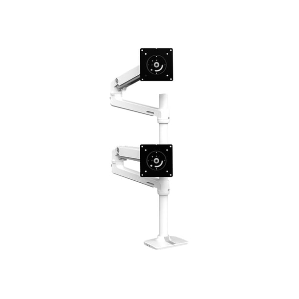Ergotron LX - Mounting kit (dual stacking arm, tall pole) - for 2