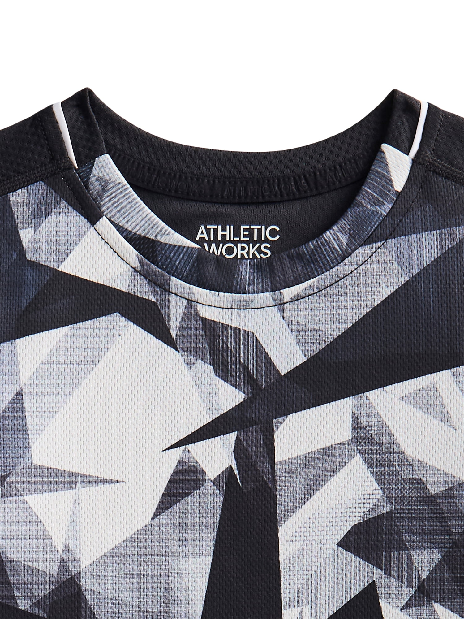 Athletic Works Boys' Print Performance Tee with Short Sleeves, Sizes 4-18 & Husky