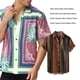 thumbnail image 3 of sweethay Camisas sueltas de verano para hombre, transpirables, de manga corta, estilo casual , con estampado de flores en la playa, con botón Camisetas tipo 4, 3 of 6