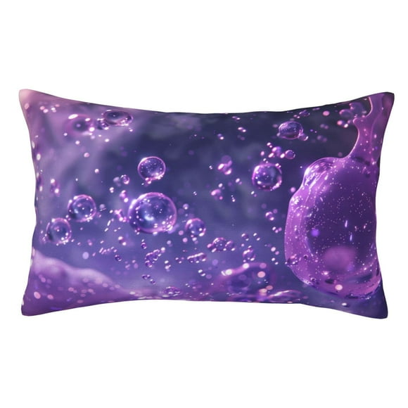 Cauagu Purple Bubble Abstract Art Print Pillow Covers with Envelope Closure,1PC Pillow Cases Decorative Pillow Case for Bed & Couch, Pillows Not Included-20"x30"