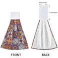 thumbnail image 4 of SKYSONIC Hanging Kitchen Towel 12 x 17 Inch Square Petal Pattern Towel Set 2 Pieces of Dry Towels for Kitchen, Bathroom, Laundry Room Table, 4 of 7