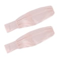 thumbnail image 1 of 1 Pair Thumbhole Design Elastic Cuffs Riding Arm Sleeves Embroidery Print Summer Loose Sunscreen Driving Ice Silk Sleeves for Sports, 1 of 8