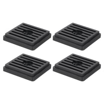 4Pcs Bed Risers, Square Heavy Duty Stackable Lift Block to 0.5 Inch Plastic Furniture Risers for Desk, Chair, Table, Sofa Leg, Washing Machine, Refrigerator, Back