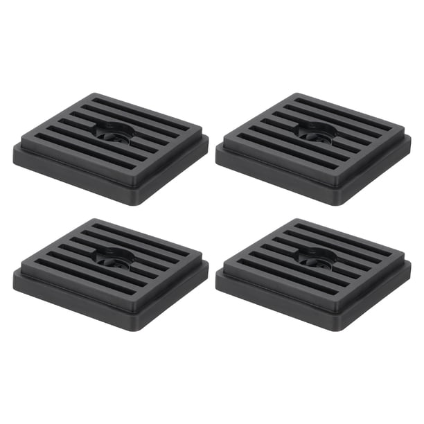 4Pcs Elevadores de Cama, Bloque Elevador Cuadrado Apilable de Alta Resistencia para Muebles de Plástico de 0.5 Pulgadas para Pierna de Escritorio, Silla, Mesa, Sofá, Lavadora, Refrigerador, Espalda