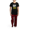 thumbnail image 4 of CafePress - Run Now Tacos Later Women's Dark Pajamas - Women's Short Sleeve Print T-Shirt and Pants Dark Cotton Pajama Set, 4 of 7