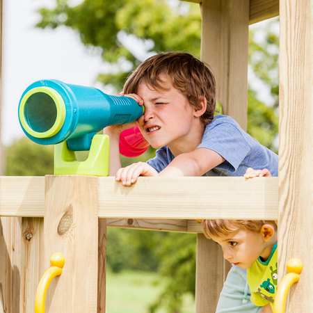 Blue Rabbit Play Mega Telescope for Outdoor Playsets, Turquoise/Lime Green