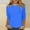 Blue, variant on SNKSDGM Casual Easter Shirt Graphic Tees for Women Plus Size 3X Women's Casual Solid Color 3/4 Sleeve Crew Neck T Shirt Comfortable Everyday Top for Relaxed fit Tops for Women 2025 Going Out