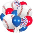 thumbnail image 1 of Ornament And Decor 60 Piezas De Decoración Temática De Béisbol, Globos De Confeti Blancos Rojos Marinos con Globos De Papel De Béisbol para Cumpleaños con Tema De Béisbol, Baby Sho, 1 of 3
