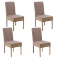 thumbnail image 1 of Advancent Juego de 2 fundas para sillas de comedor de terciopelo resistentes a los arañazos, textura de gama alta, comedor sin derramamiento Conjuntos de muebles de sala de estar Caqui 4 piezas, 1 of 6