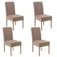 thumbnail image 1 of Fundas Elásticas Inteprter para Sillas de Comedor Caqui 4 Piezas Ajustadas para Bodas, 1 of 6
