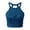 Blue, variant on Women's Fashion Neckline Camisole Top with Built-In Bra for Soft Stretchy Comfort in Casual Wear