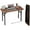 Dark Walnut, variant on Small Computer Desk Folding Table - No Assembly, Compact 35.8" Foldable Desk with Power Outlets & USB Charging Port, Portable Small Office Desk, Ideal Mini Study Table, Dark Oak