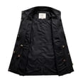 thumbnail image 4 of WenVen Women's Spring Cotton Anorak Jacket Light Long Sleeve Utility Coat Black XL, 4 of 9