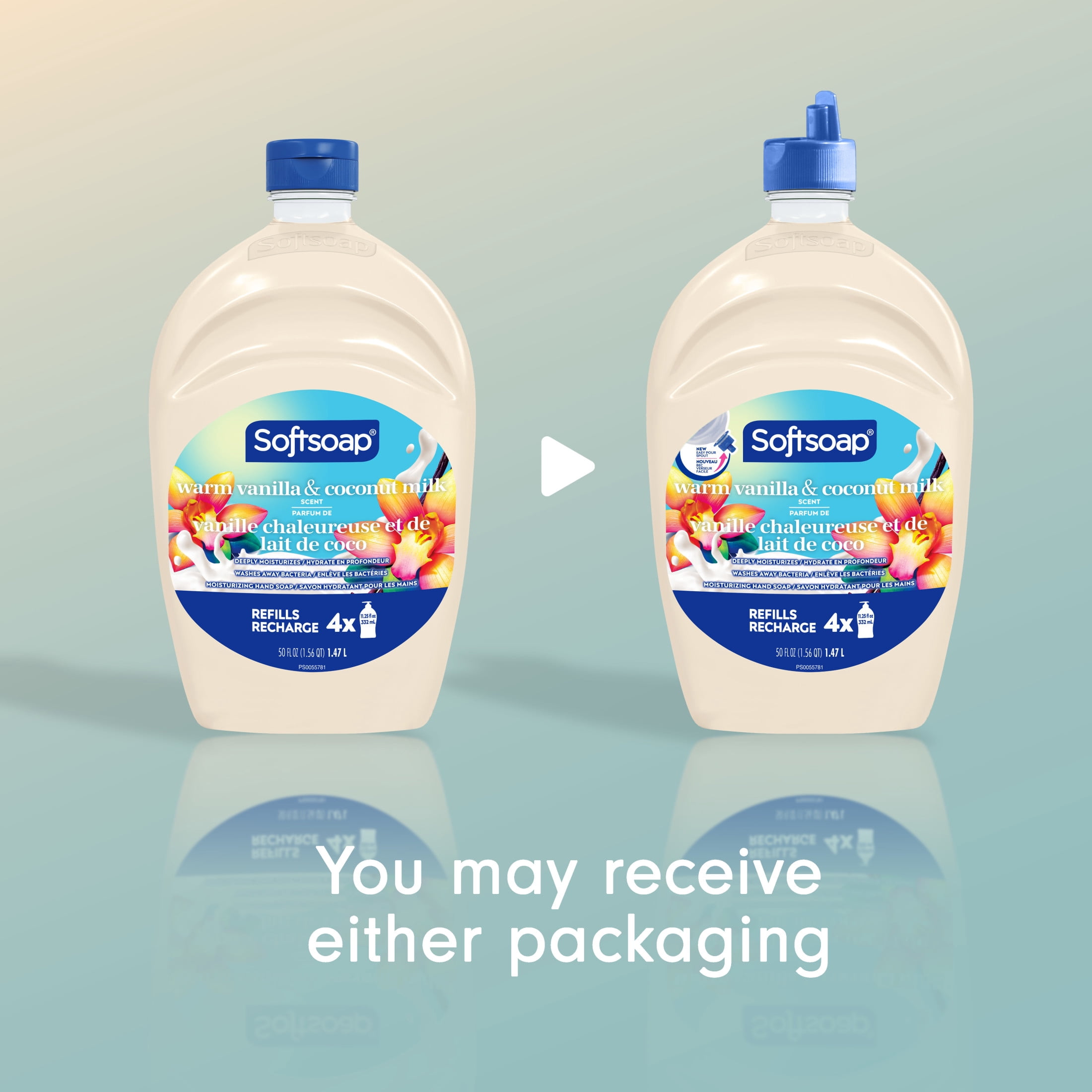 Softsoap Moisturizing Liquid Hand Soap, Warm Vanilla and Coconut Milk Scent, 50 fl oz Refill