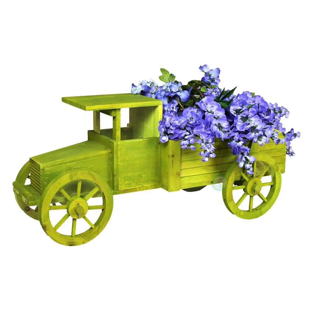 Old Style Wooden Car Garden Planter