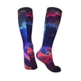 thumbnail image 5 of Lsque Cosmic Cat Psychedelic Journey Printed Crew Socks Men's Women's LightWeight Thin Casual Calf Socks ,Knee High Socks,Cotton Socks, 5 of 9