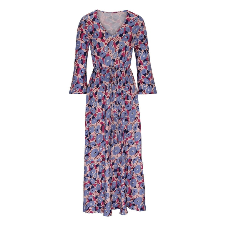 Camouflage V Neck Bandage Maxi Dresses