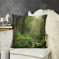 thumbnail image 2 of Art Forest Tropical Jungle Stream Rock deep Forest Tree Pillow Covers Pillowcases Home Decor Bed Couch Sofa Office Living Room Cushion, 2 of 5