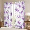 thumbnail image 2 of Feelyou Girly Purple Bowknot Curtains Pack of 2 (42x84 Each), Cartoon Princess Bowknot Curtains Blackout, Teen Boy Girl Kid Bedroom Curtains, Blackout Curtains Home Decor, 2 of 6