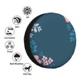 thumbnail image 4 of Waterproof Spare Wheel Cover, Flower's Party Deep Blue Adjustable Wheel Cover For Jeep Trailer RV SUV Car, 14 inch, 4 of 8