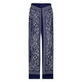 thumbnail image 5 of Bandana Blue Women's Pajamas Pajama Pants Women's Sleepwear Lounge Sleep Bottoms Stretch with Pockets, 5 of 7