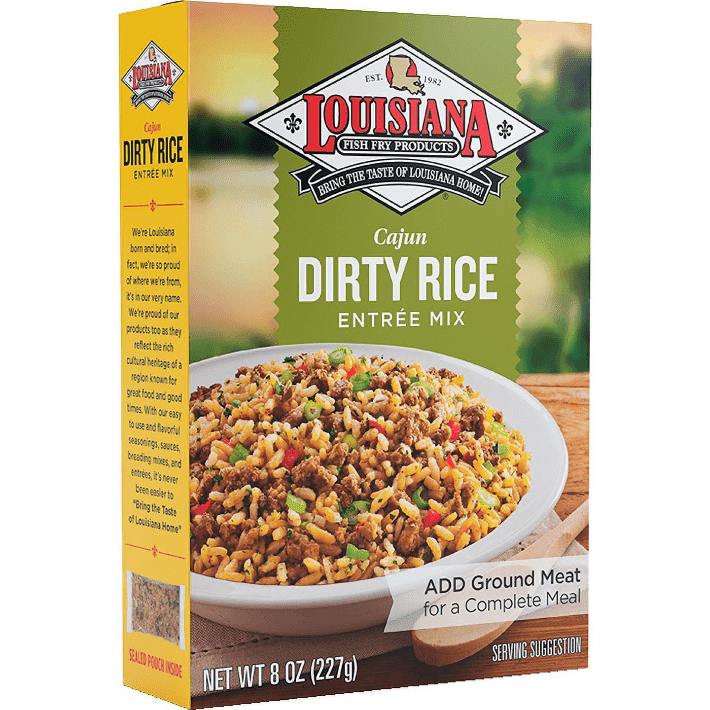 (4 pack) Louisiana Fish Fry Products Dirty Rice Mix 8 oz Box