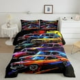 thumbnail image 2 of Erosebridal Race Car Bedding Queen Comforter Set, Speed Sports Down Comforter, Vehicle Room Decor, Ultra Soft 3pcs, 2 of 7
