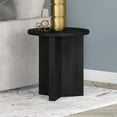 thumbnail image 2 of Evelyn&Zoe Anders 20" Wide Round Side Table, Black Grain, 2 of 7