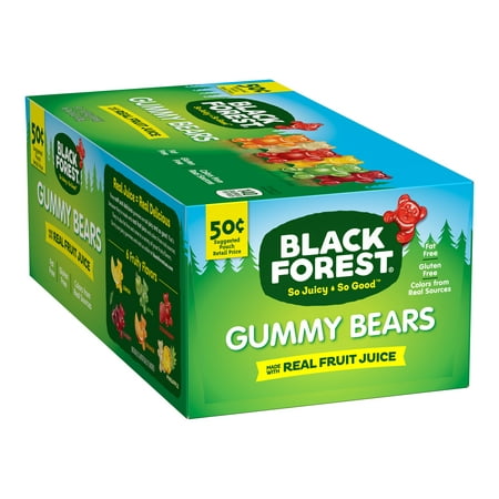 Gummi Blocks - Black Forest, Gummy Bears Candy, 1.5 Oz (Pack of 24)